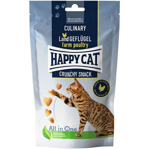 Happy Cat Culinary Crunchy Snack Land perutnina - 70 g Cene