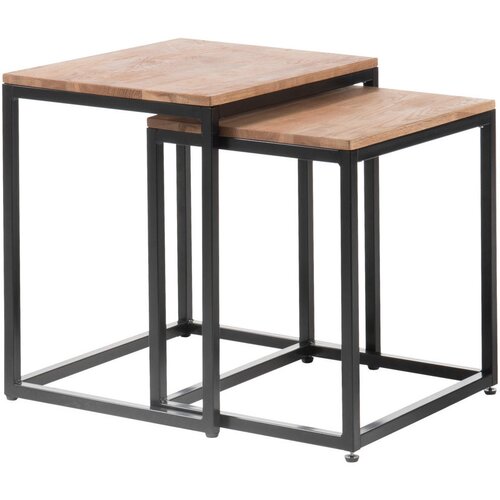 MID.YOU KLUBSKA MIZA, 50/50/40 cm črna, barve hrasta Cene