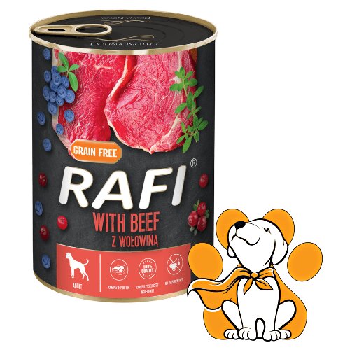 Rafi Dog Grain Free Beef 400g, Vlažna Hrana Sa Govedinom Za Svakodnevnu Ishranu Cene
