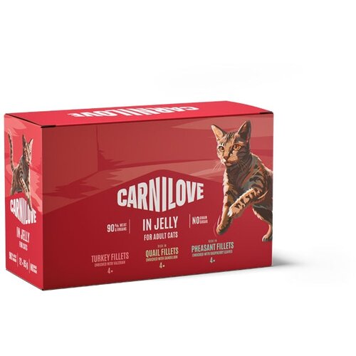 Carnilove Cat Adult multipakiranje vrečk, ko&scaron;čki v želeju - 3 okusi - 12 x 85 g Cene