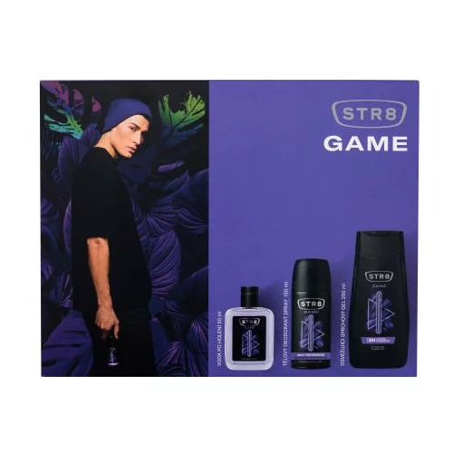 Str8 Game Set vodica po britju 50 ml + deodorant 150 ml + gel za prhanje 250 ml