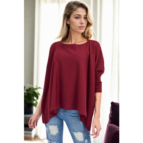 Dewberry 81734 Knitwear Womens Poncho-BORDEAUX Cijene