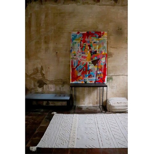 Lorena Canals Bijeli periv/ručno rađen pamučan tepih 120x160 cm Tribu Natural &amp;ndash; Slike