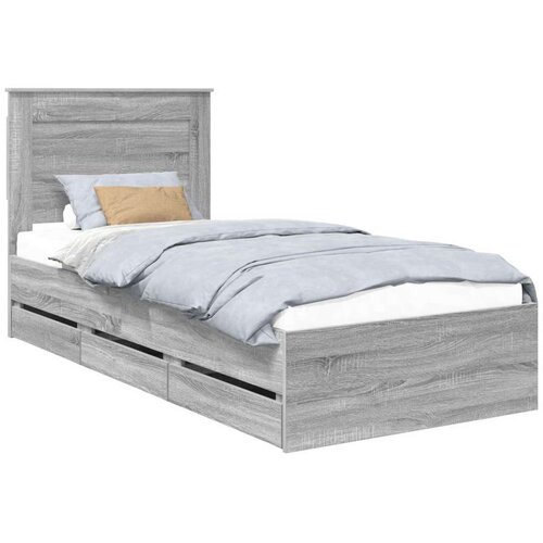  Okvir za krevet Siva Sonoma 75 x 190 cm Inženjersko Drvo - Sivi hrast sonoma 75 x 190 cm Cene