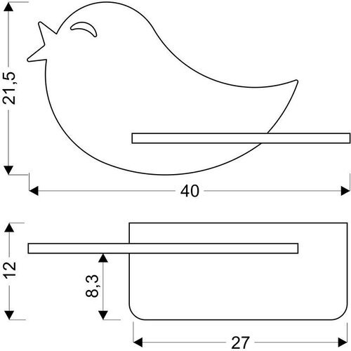 Candellux bird zidna lampa 5W led 4000K iq kids sa kablom, prekidačem i utikačem roze Slike