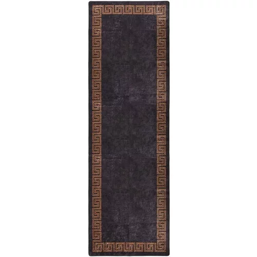  Perivi tepih 80 x 300 cm crno-zlatni protuklizni