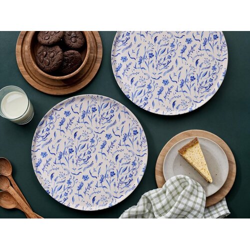Hermia Set servisnih tanjira, 6 komada, Plavi Slike
