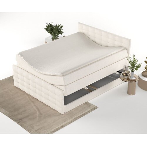 Maison de R&amp;ecirc;ve Kremno bela boxspring postelja s prostorom za shranjevanje 180x200 cm Blend &amp;ndash; Slike