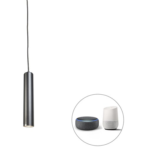 QAZQA Pametno zasnovana viseča svetilka črna z virom svetlobe WiFi GU10 - Tuba Small Cene