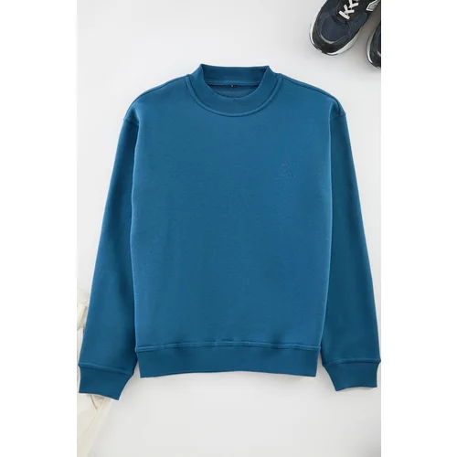 Trendyol Indigo Basic Half Turtleneck Sweatshirt