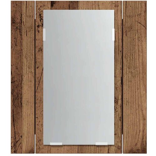 LED kupaonski ormarić s ogledalom boja hrasta 40x12x45cm drveni Smeđa Slike