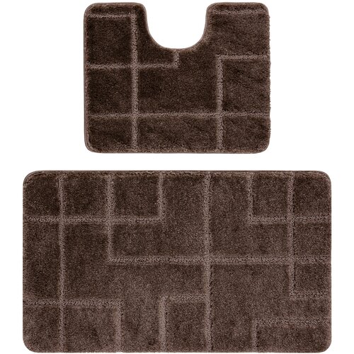RugsX Kopalni&scaron;ke preproge Dvodelni kopalni&scaron;ki set preproga SUPREME LINES, l 60x100 cm Kostanjeva Cene