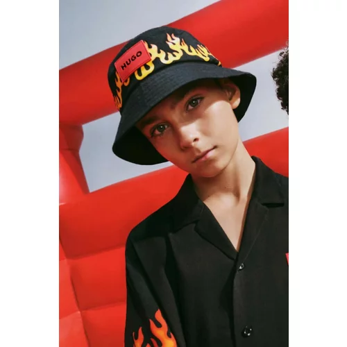 Hugo Dječji pamučni šešir boja: crna, pamučni