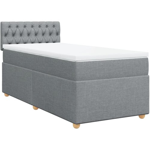 Maison Chic Box spring postelja - Vzmetna postelja z vzmetnico svetlo siva 90x190 cm blago SL10244, (21901169) Cene