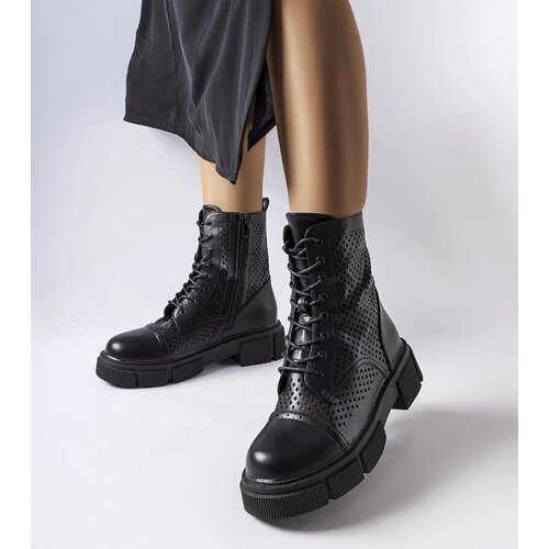 Gemre Black lace-up ankle boots Corpus Cene
