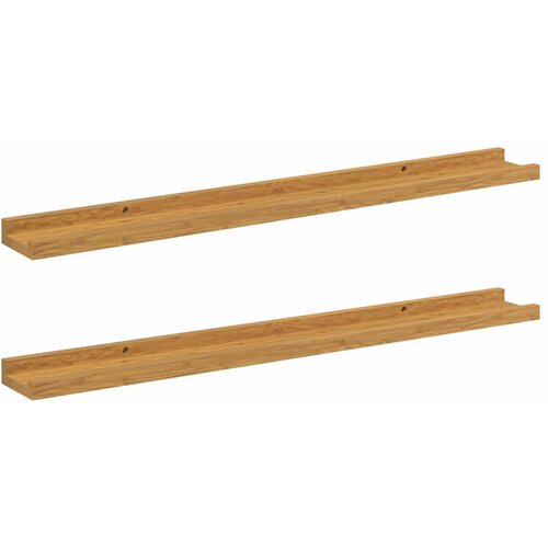 Polica na zidu Zidne 2 pcs Bež 80 x 9 x 3 cm Konstruirano drvo Slike