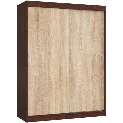AKORD Mono Garderobna Omara Z Drsnimi Vrati, Wenge/Hrast Sonoma, (5000331710) Cene