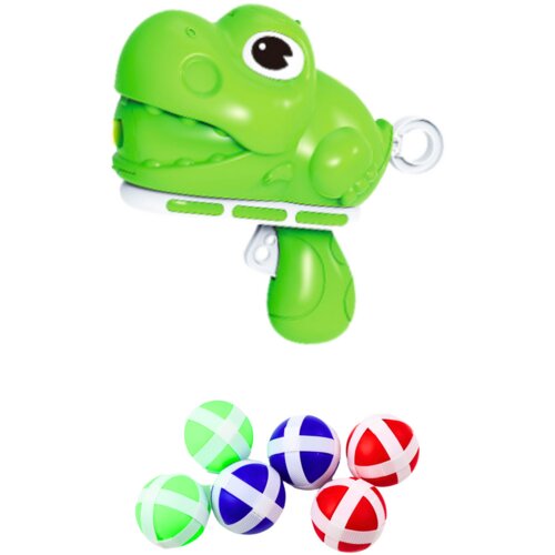 Skill Game Target Shooting Gun Velcro Balls Dinosaur Cene