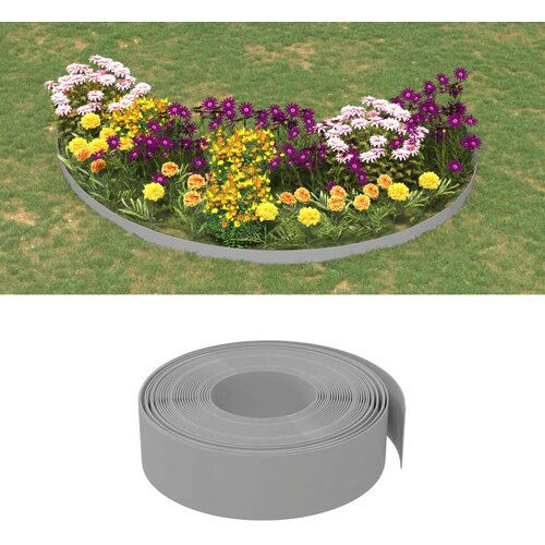 VidaXL Vrtne ivice 5 kom sive 10 m 15 cm od polietilena Slike