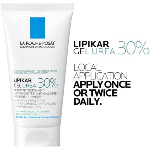 LAROCHE-POSAY Lipikar Gel Urea 30% globinsko vlažilni gel za trdo kožo 50 ml Slike