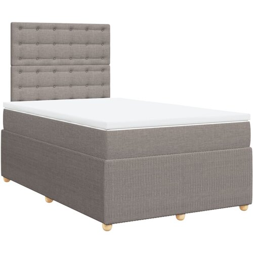vidaXL Box spring postelja z vzmetnico taupe 120x190 cm blago, (21304394) Cene