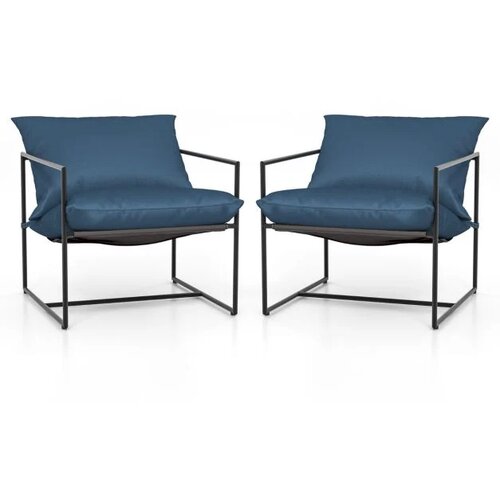  Komplet 2 ergonomske stolice za slobodno vrijeme u rustikalnom stilu, marokanski stil Slike