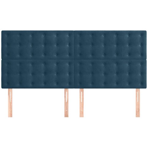  Uzglavlje tamnoplavo 180x5x118/128 cm bar&amp;scaron;unasto Slike