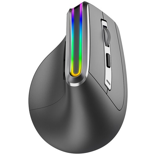 INF Brezžična Bluetooth 3-načinska navpična mi&amp;scaron;ka, polnilna RGB ergonomska mi&amp;scaron;ka, (5000129799) Slike
