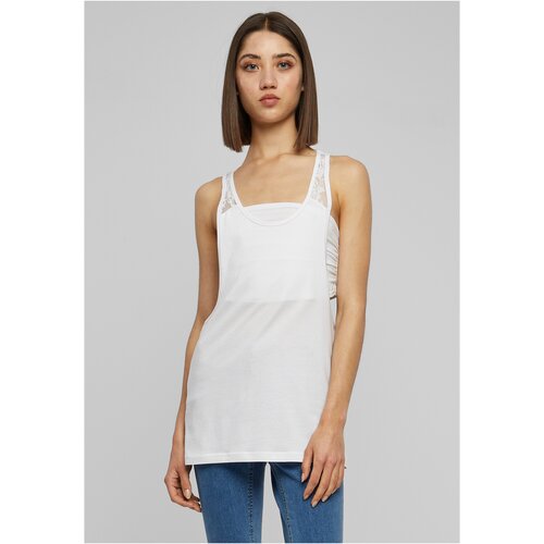 Urban Classics Women&amp;#039;s Floral Laces Loose Tank White Slike