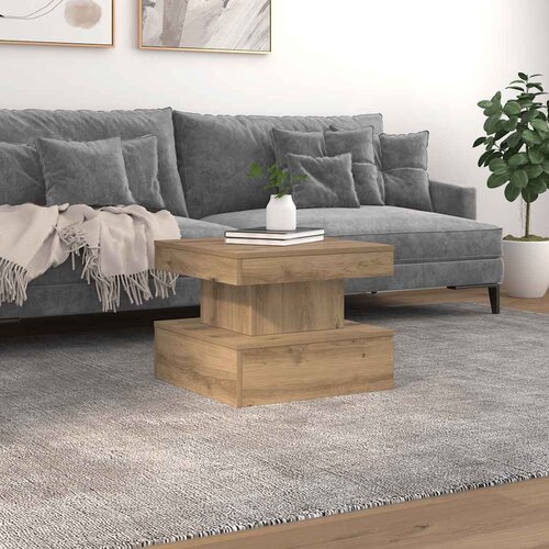  Stolić za kavu s LED svjetlima boja hrasta artisan 50x50x40 cm Cene