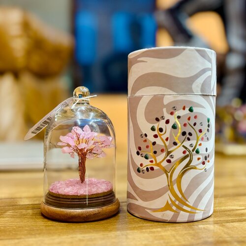 Drevesce iz roževca (Rose Quartz) – energetski vrt z 30 kamni - Home warming - Dan žena - Birma Cene