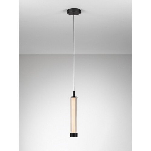 Nova Luce Mat črna aluminijasta LED zatemnitvena viseča svetilka s steklenim senčilom &amp;oslash; 6,5 cm Glovia &amp;ndash; Slike