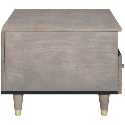  Kava Stol with Drawer Siva 80 x 54 x 40 cm masivno drvo manga Slike