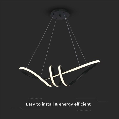  LED luster na sajli LED/24W/230V 3000K crna Slike