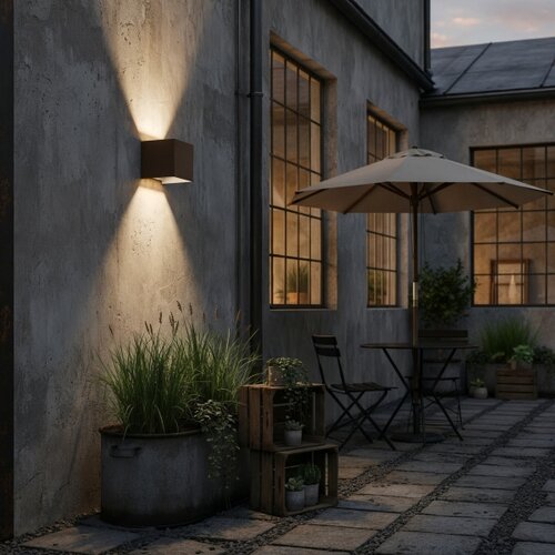 Ideal Lux - LED spoljno zidno svetlo ATOM LED/12W/230V CRI 90 IP54 braon Slike