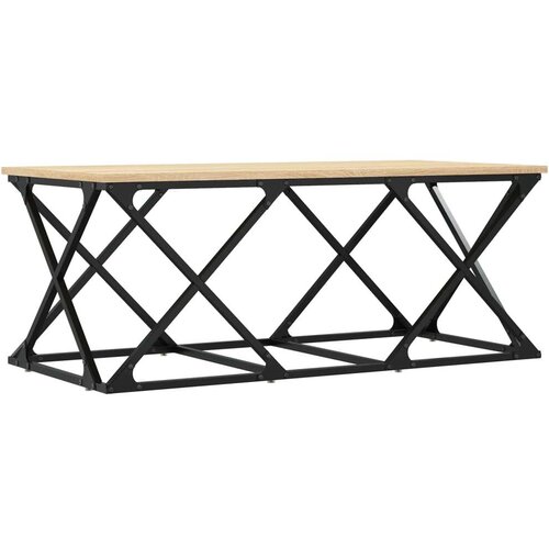 VidaXL Stolić za kavu boja hrasta 100 x 49 x 40 cm konstruirano drvo Slike
