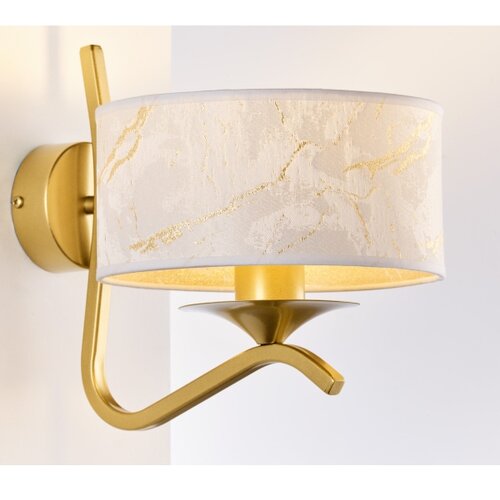 Jupiter 2111 - zidna lampa kaszmir 1xE27/15W/230V bela/zlatna/dekor mermera Slike