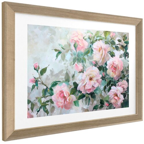 Styler Tiskana slika z okvirjem 75x56 cm Blooming Roses &amp;ndash; Slike