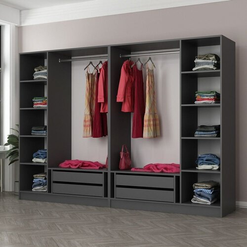 Woody Fashion Ormar Kale-5044, 270x210x52 cm, Antracit Cene