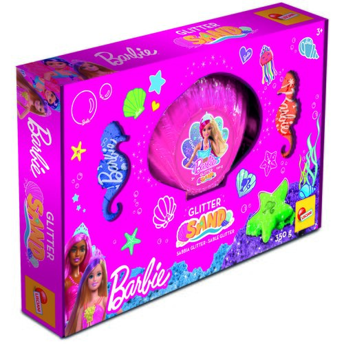 Lisciani KInetički pijesak u &amp;scaron;koljki Barbie, 350gr, &amp;Scaron;areni Slike