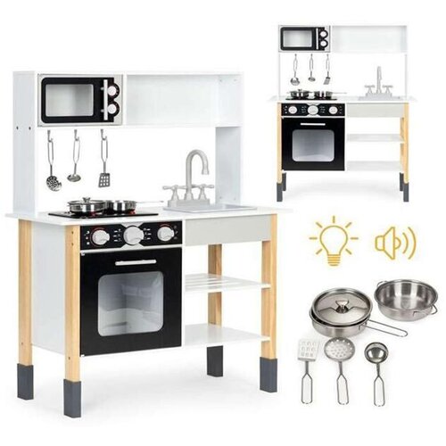 ECO TOYS Drvena kuhinja + Posuđe za igru PLK560 Slike