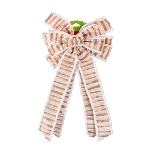  Deco bow 20 novogodi&amp;scaron;nja dekoracija ma&amp;scaron;na zlatna 28 x 48cm ( 715553 ) Slike