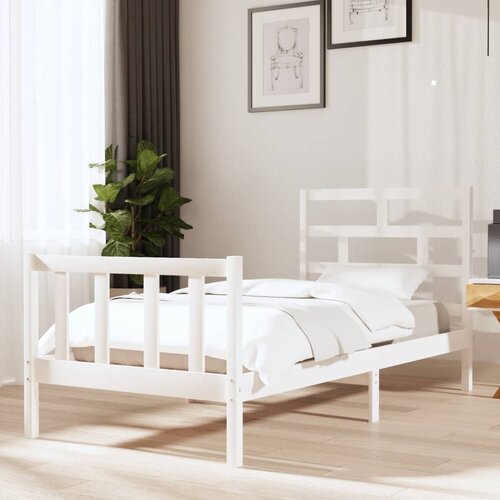 Furnova Posteljni okvir bel iz borovine 90x200 cm, (21935328) Slike