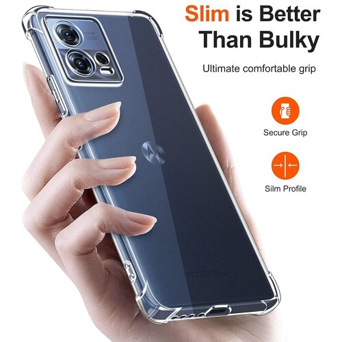  Techsuit Shockproof Clear Silicone prozirna maskica otporna na udarce za Motorola Edge 30 Fusion Slike