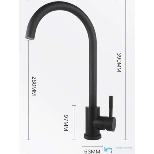 EYN Črna kuhinjska armatura | Pipa BK1343 Slike