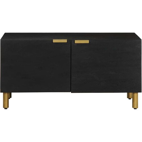  Stolić za kavu crni 80 x 50 x 40 cm od konstruiranog drva Slike