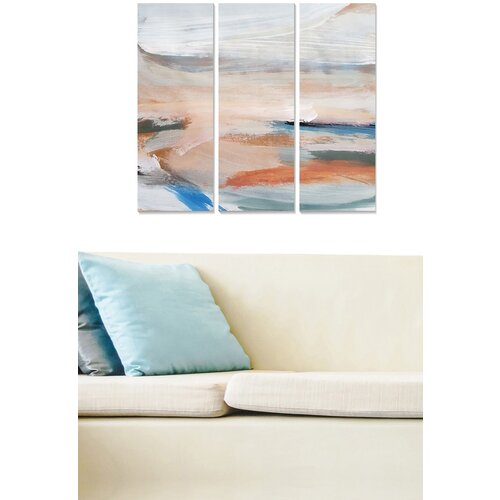 Wallity MDF1056546707 multicolor decorative mdf painting (3 pieces) Cene