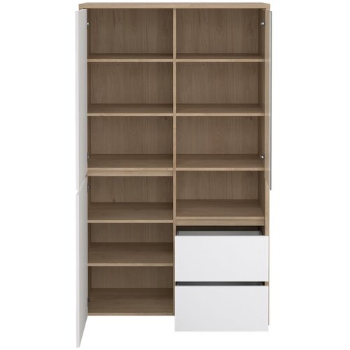 Tvilum Bijela/u prirodnoj boji vitrina u dekoru hrasta 100x170x48 cm Next &amp;ndash; Slike