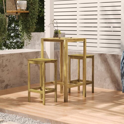 VidaXL Barska miza 60x60x110 cm impregnirana borovina Slike