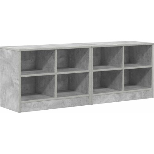  za krevet s policom 2 pcs Betonska siva 66 x 33 x 48 cm Slike